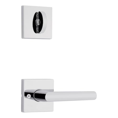 Kwikset Milan Lever , Square Rose Interior Single Cylinder Handleset Trim , New Chassis Bright Chrome Finish 966MILSQT-26.UNIV